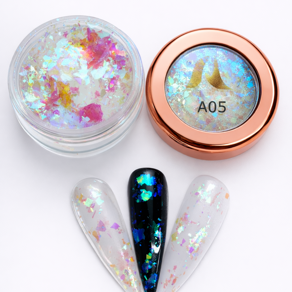 AU Nails Dreamy Glass Flakes Collection