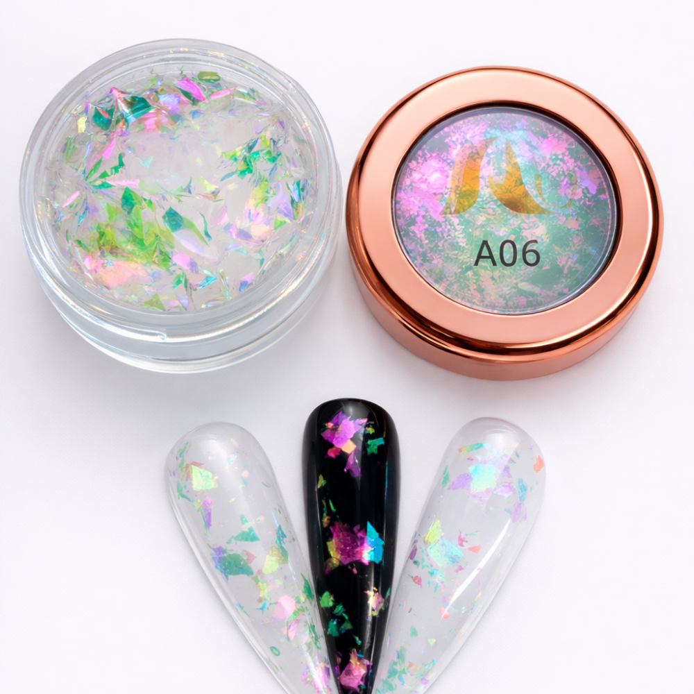 AU Nails Dreamy Glass Flakes Collection
