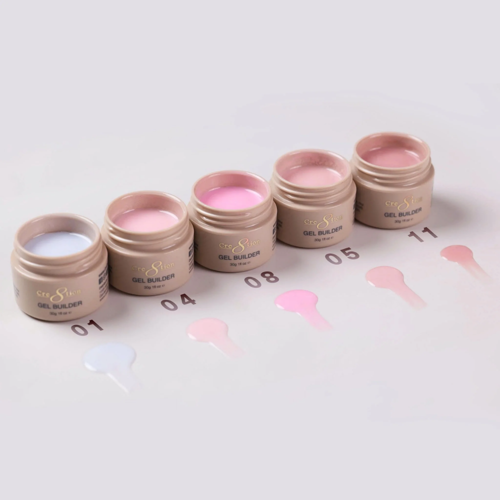 Cre8tion Gel Collection - Hema Free/TPO Free - Low Heat - Overlay/Builder Gel in Jar 24 Colors Kit