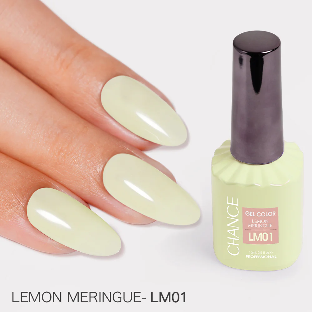 Chance Lemon Meringue Collection #11 – Gel Polish Set 0.5 oz (18 Colors LM01–LM18)