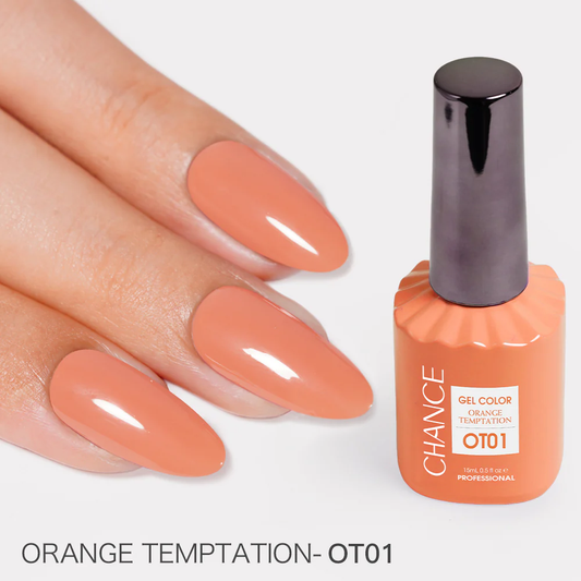 Chance Orange Temptation Collection #10 – Gel Polish Set 0.5 oz (18 Colors OT01–OT18)