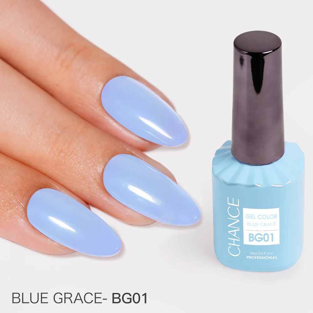 Chance Blue Grace Collection Gel Polish Set 0.5 oz #15 - (18 Colors BG01–BG18)