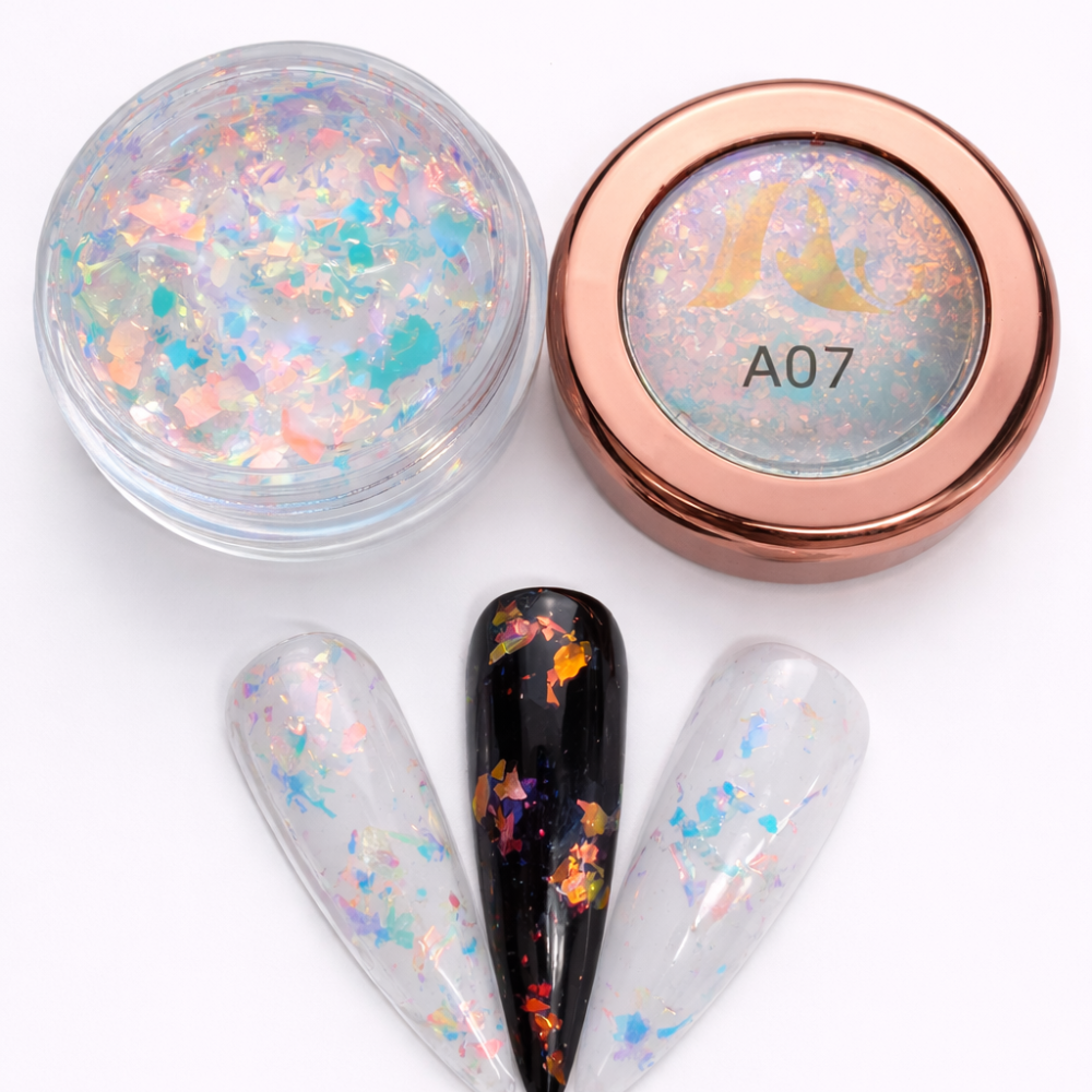 AU Nails Dreamy Glass Flakes Collection