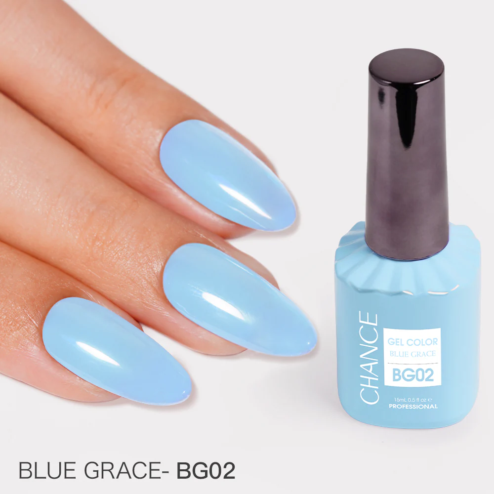 Chance Blue Grace Collection Gel Polish Set 0.5 oz #15 - (18 Colors BG01–BG18)