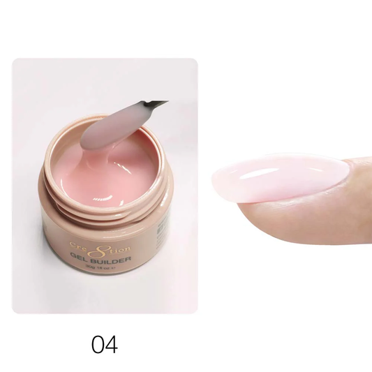 Cre8tion Overlay/Builder Gel in Jar 1oz - Hema Free/TPO Free - Low Heat - 04 Porcelain