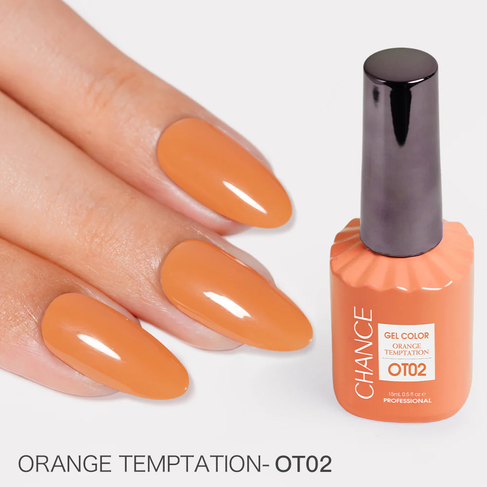 Chance Orange Temptation Collection #10 – Gel Polish Set 0.5 oz (18 Colors OT01–OT18)