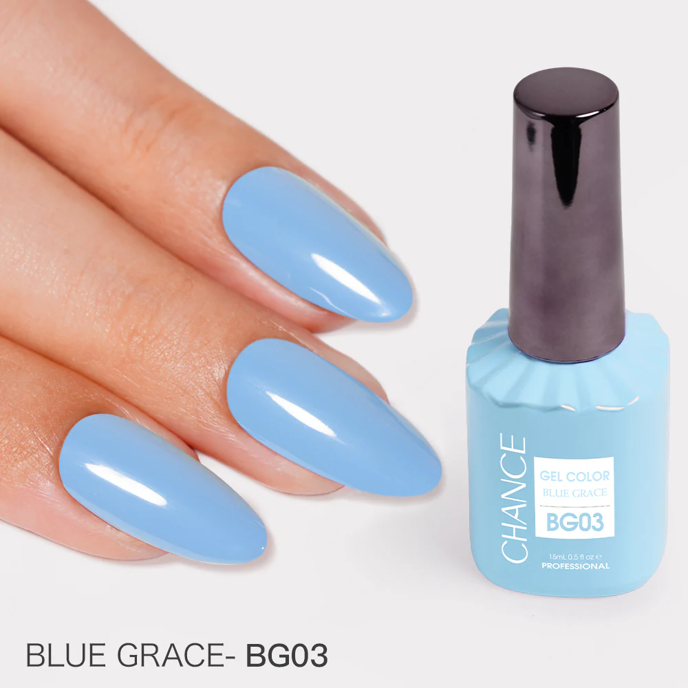 Chance Blue Grace Collection Gel Polish Set 0.5 oz #15 - (18 Colors BG01–BG18)