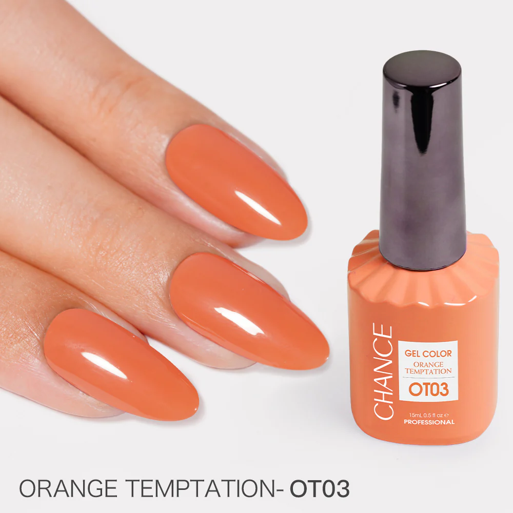Chance Orange Temptation Collection #10 – Gel Polish Set 0.5 oz (18 Colors OT01–OT18)
