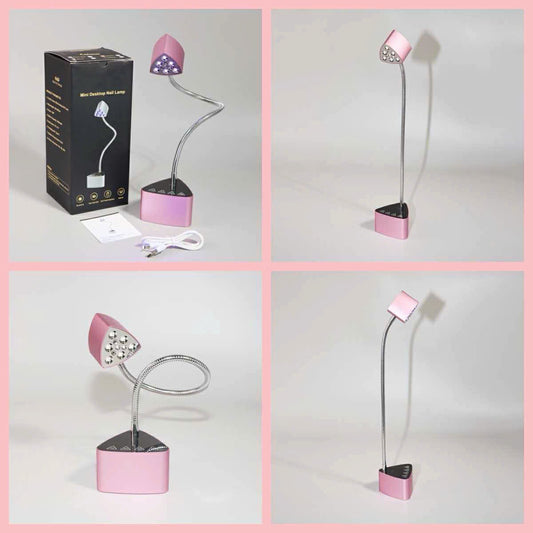 AU Nails mini desktop UV LED nail lamp flexible gooseneck curing light