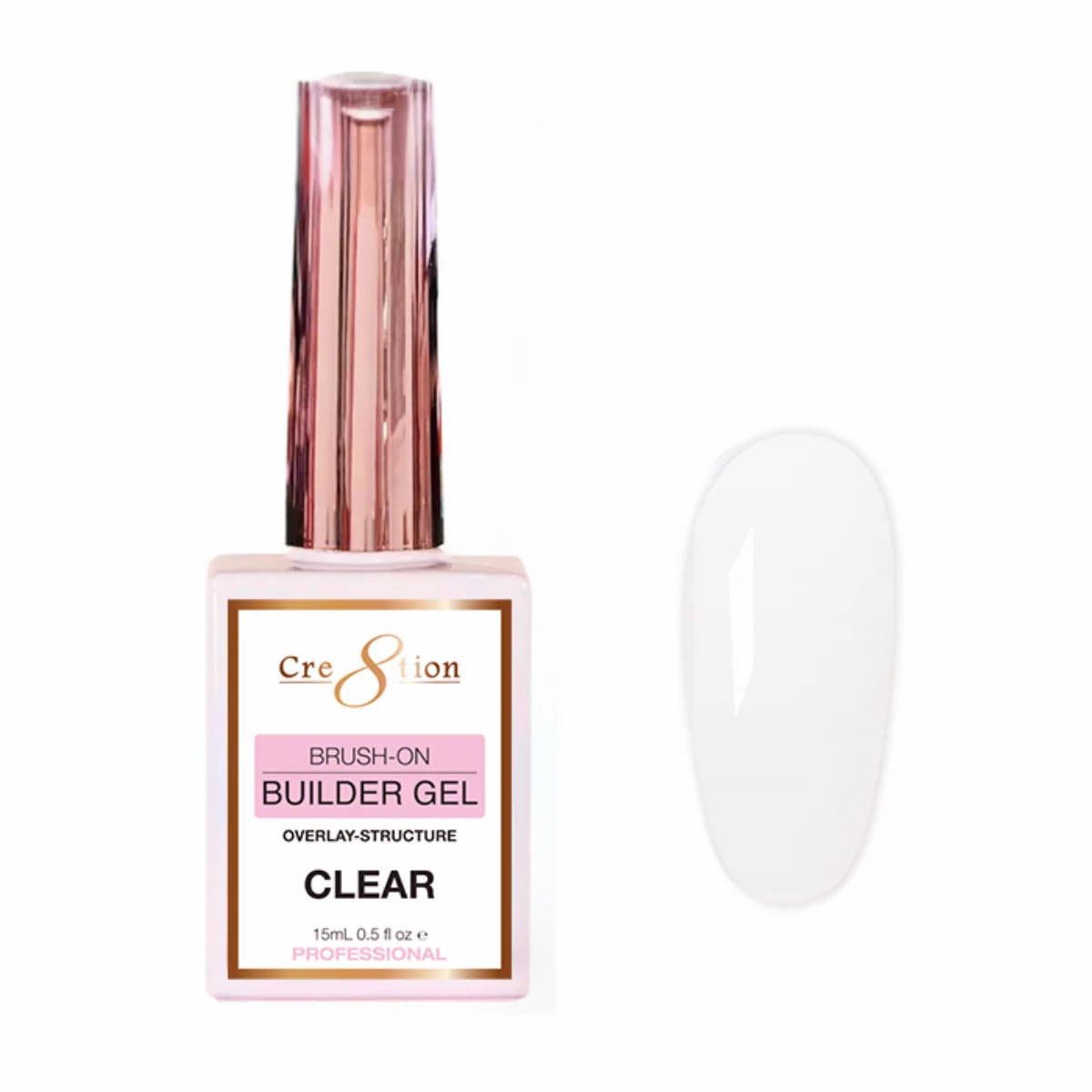 Cre8tion Gel Collection - Overlay/ Brush on Builder 0.5oz 01 Clear