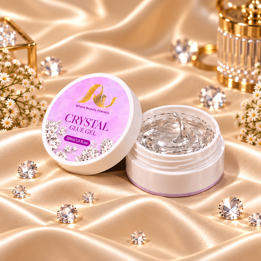 AU PRO Crystal Glue Gel Round Jar (30 mL / 1.0 fl oz) - No Wipe
