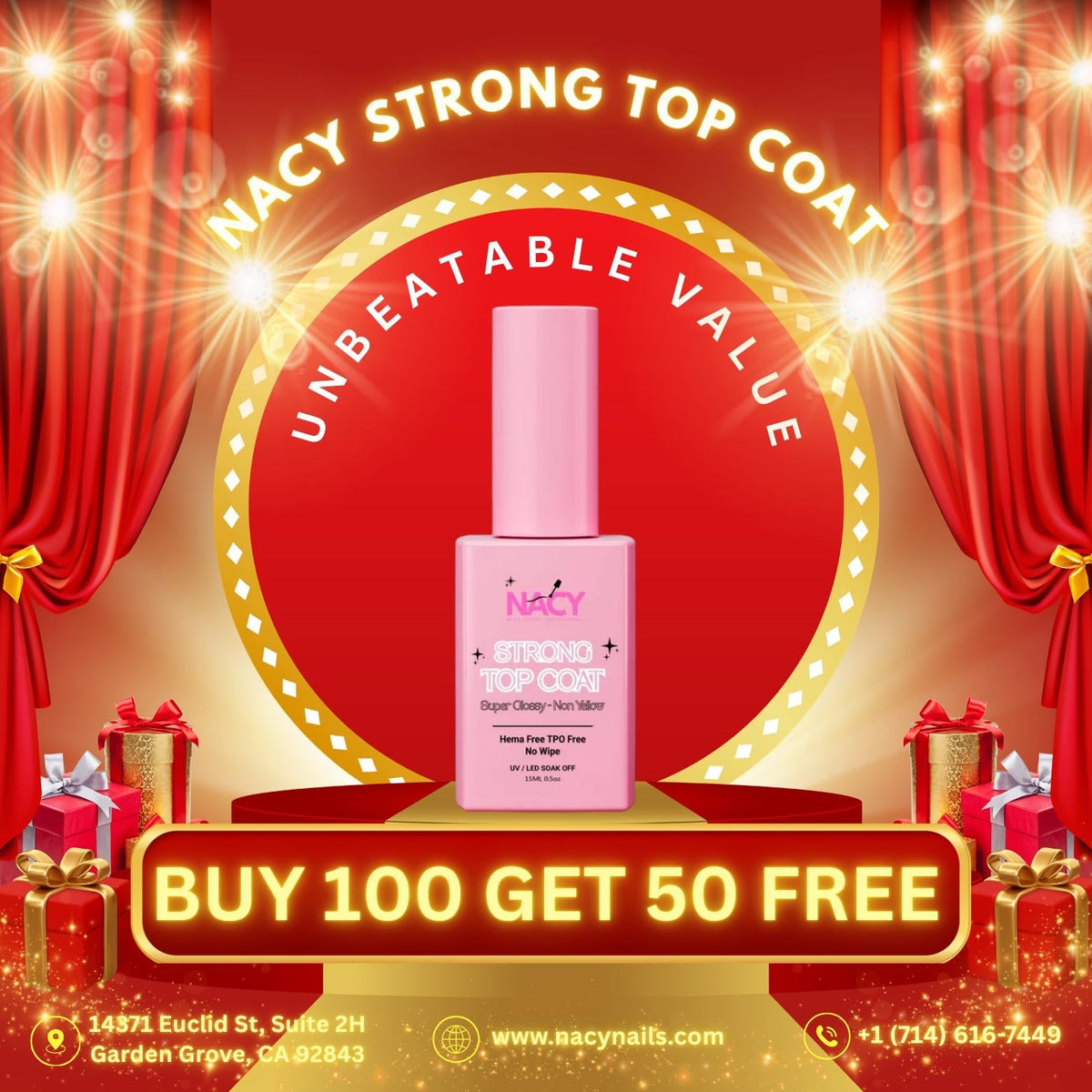 Nacy Shiny Strong Top Coat 70-bottle pack