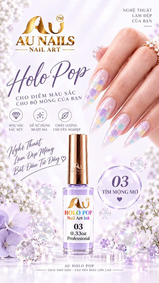 AU Holo Pop Nail Art Ink 03 – Dreamy Lavender 0.33oz