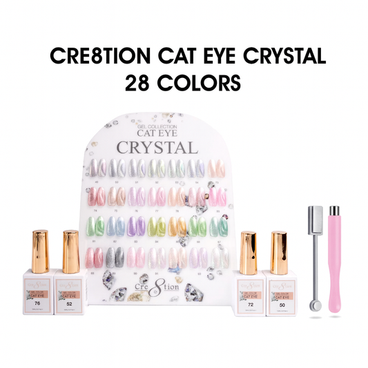 Cre8tion Cat Eye Gel Crystal Collection – 28 Colors complete set