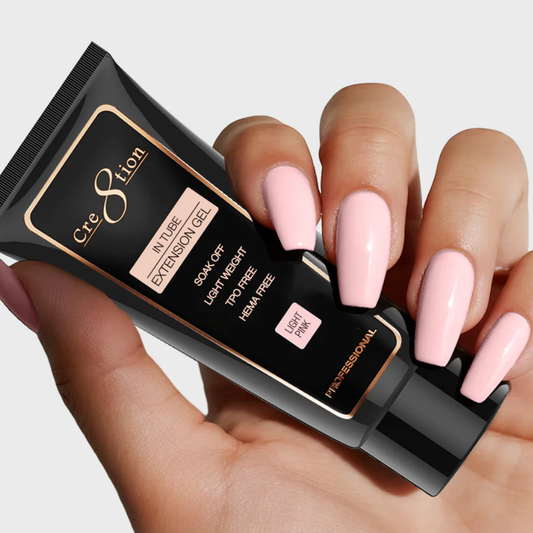Cre8tion Poly Gel-Extension Gel In Tube 2oz - Transparent Light Pink