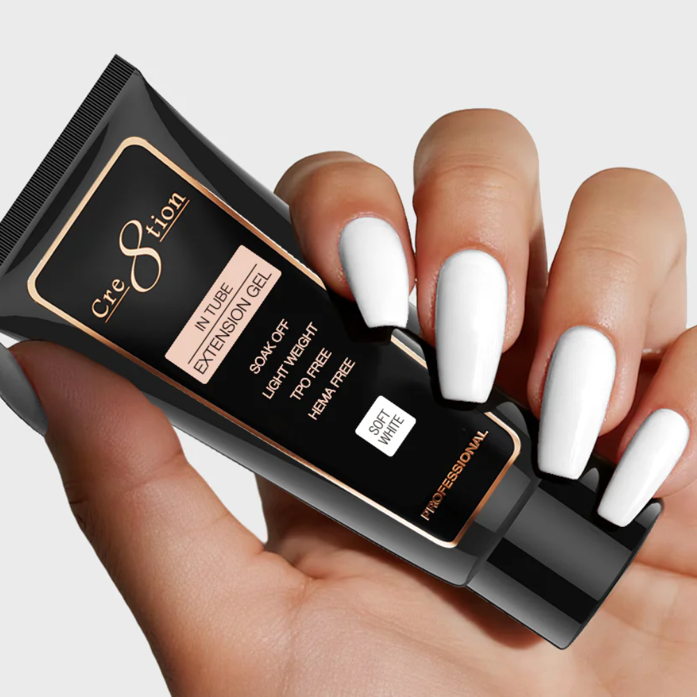 Cre8tion Poly Gel-Extension Gel In Tube 2oz - Soft White