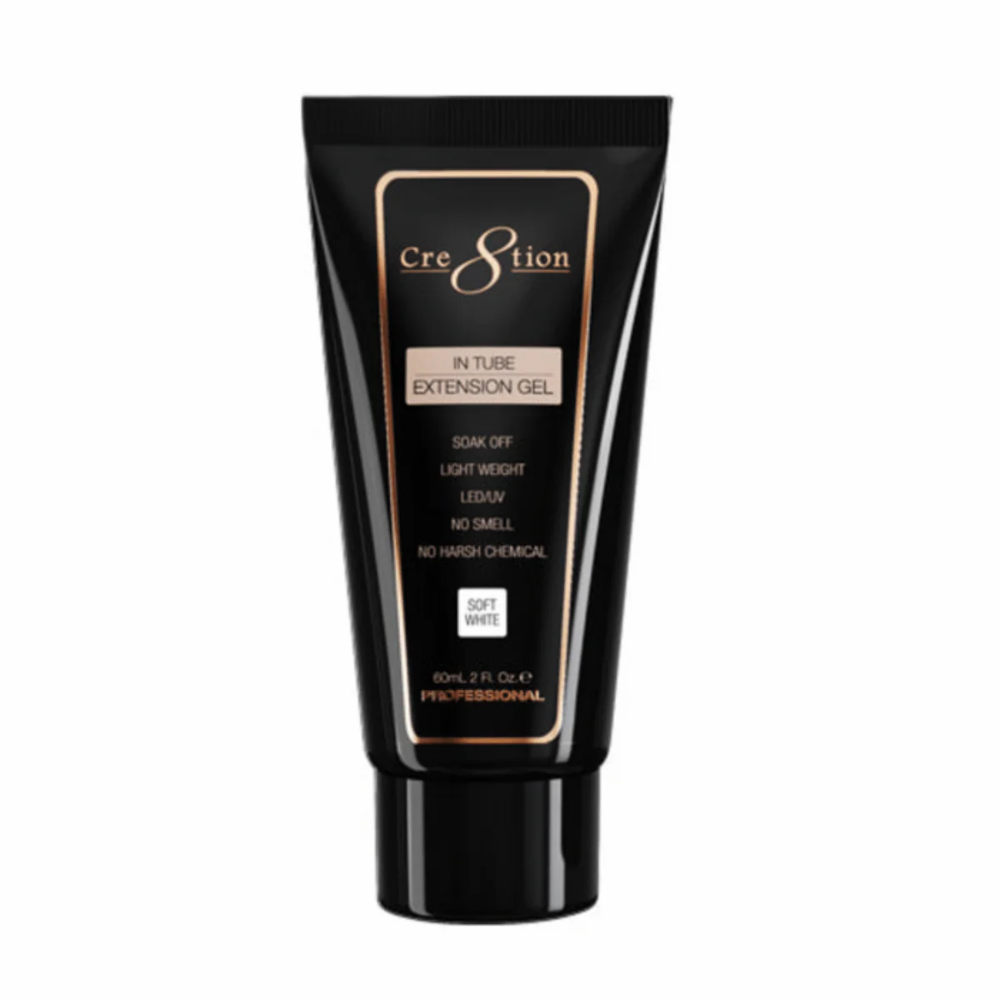 Cre8tion Poly Gel-Extension Gel In Tube 2oz - Soft White