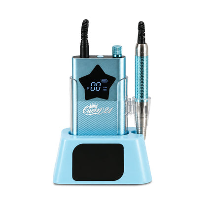 Queen 21 rechargeable nail drill in Light Blue