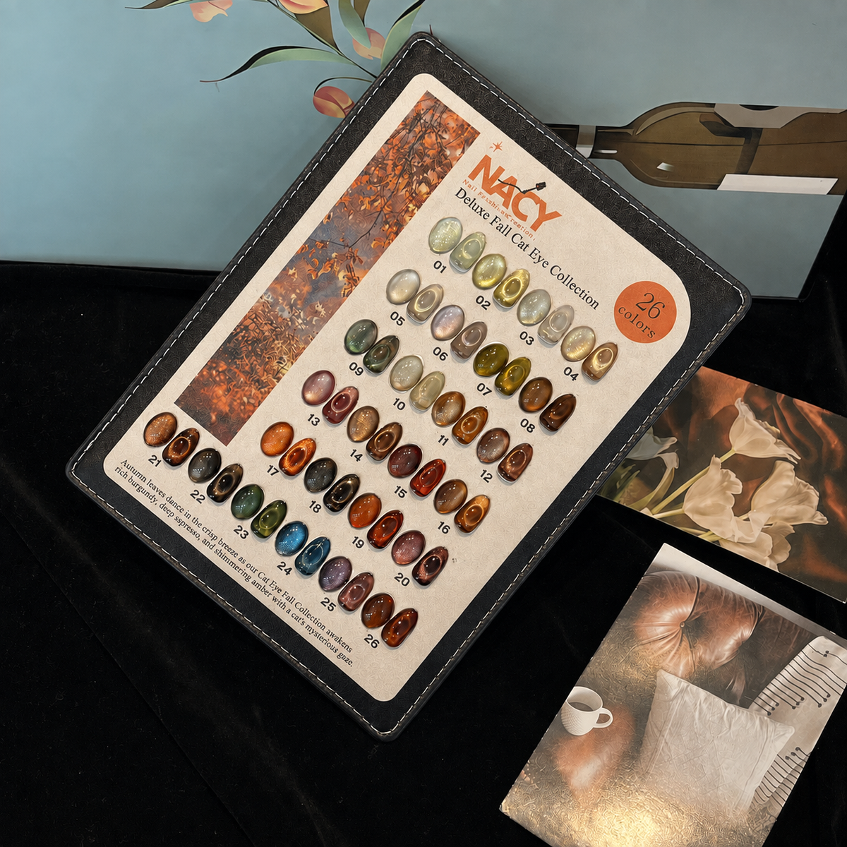 Nacy Deluxe Fall cat eye gel collection display