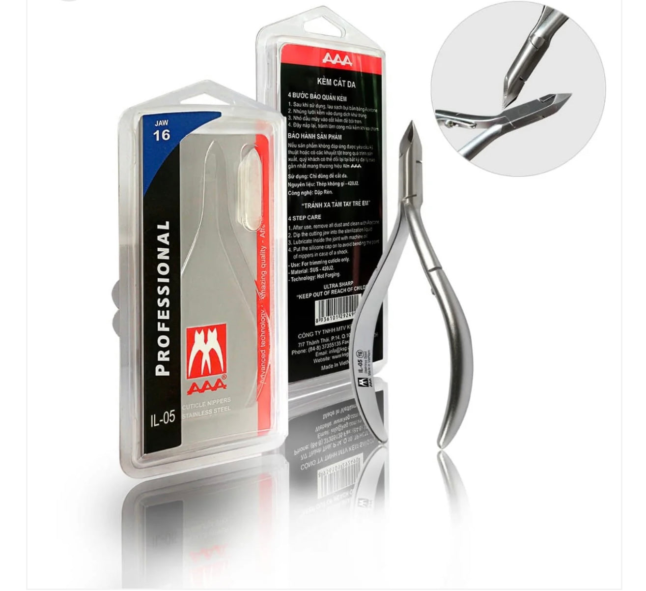 AAA Stainless Steel PRO Cuticle Nippers