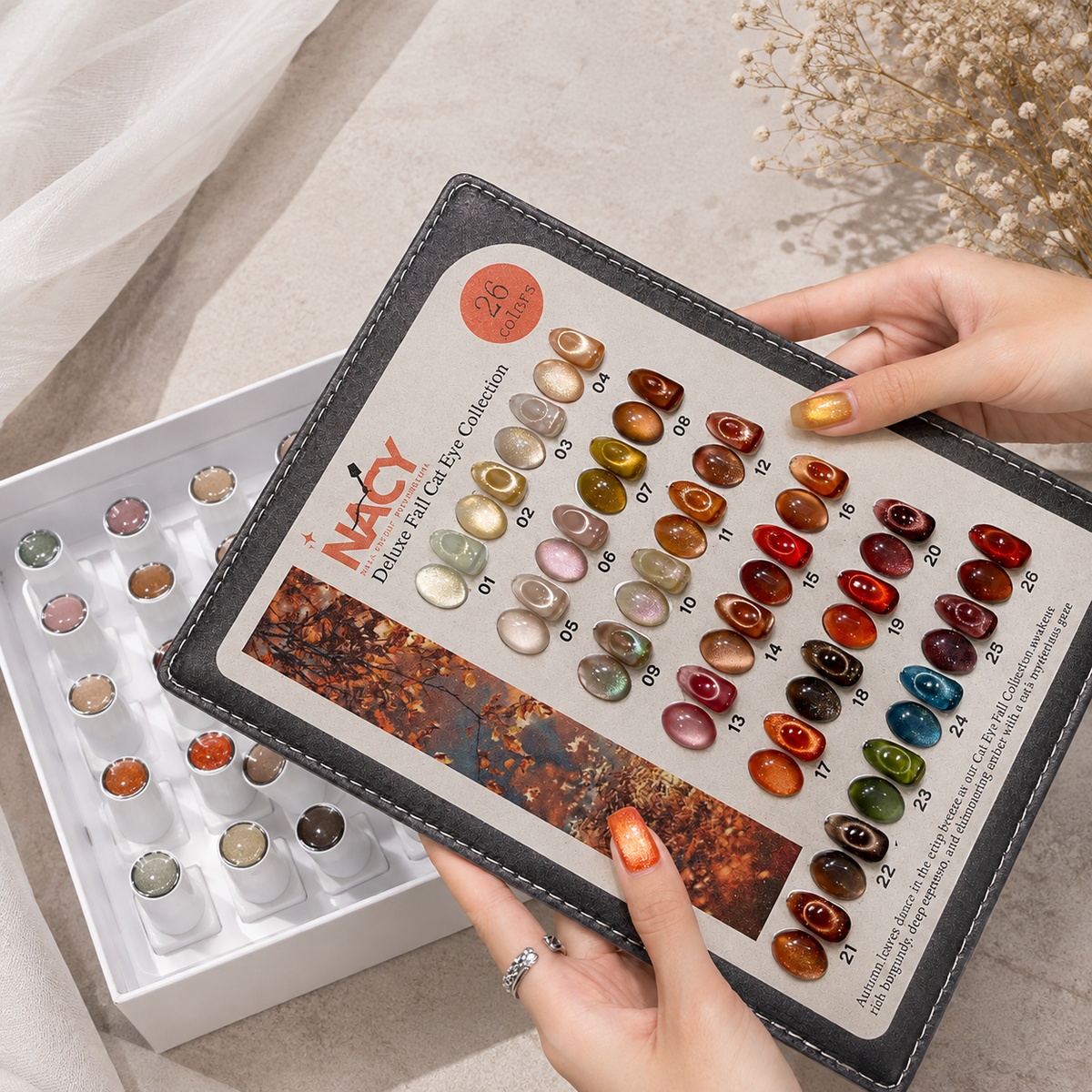 Nacy Deluxe Fall 26-color cat eye gel set