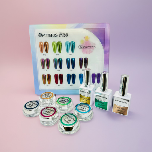 Optimus Pro 12 color chrome kit A8 with chrome base and top coats