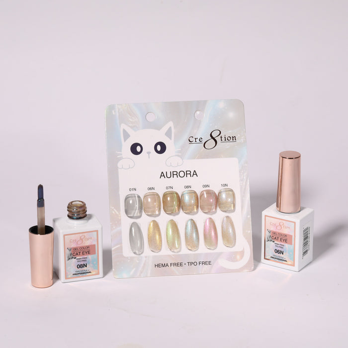Cre8tion Cat Eye Aurora Set – 6 Colors complete set