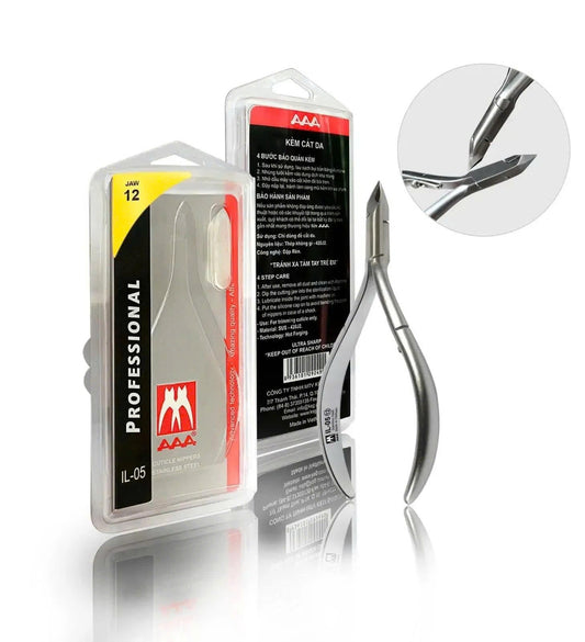AAA Stainless Steel PRO Cuticle Nippers - IL05-jaw 12