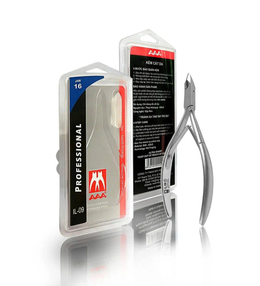 AAA Stainless Steel PRO Cuticle Nippers - IL09-jaw 16
