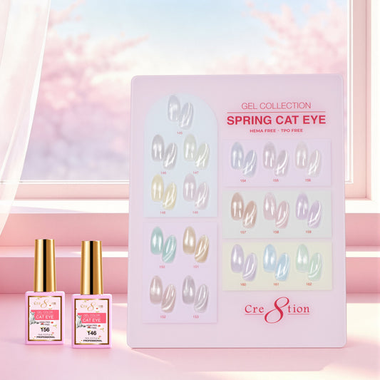 Cre8tion Cat Eye Gel Spring Collection – 18 Colors complete set