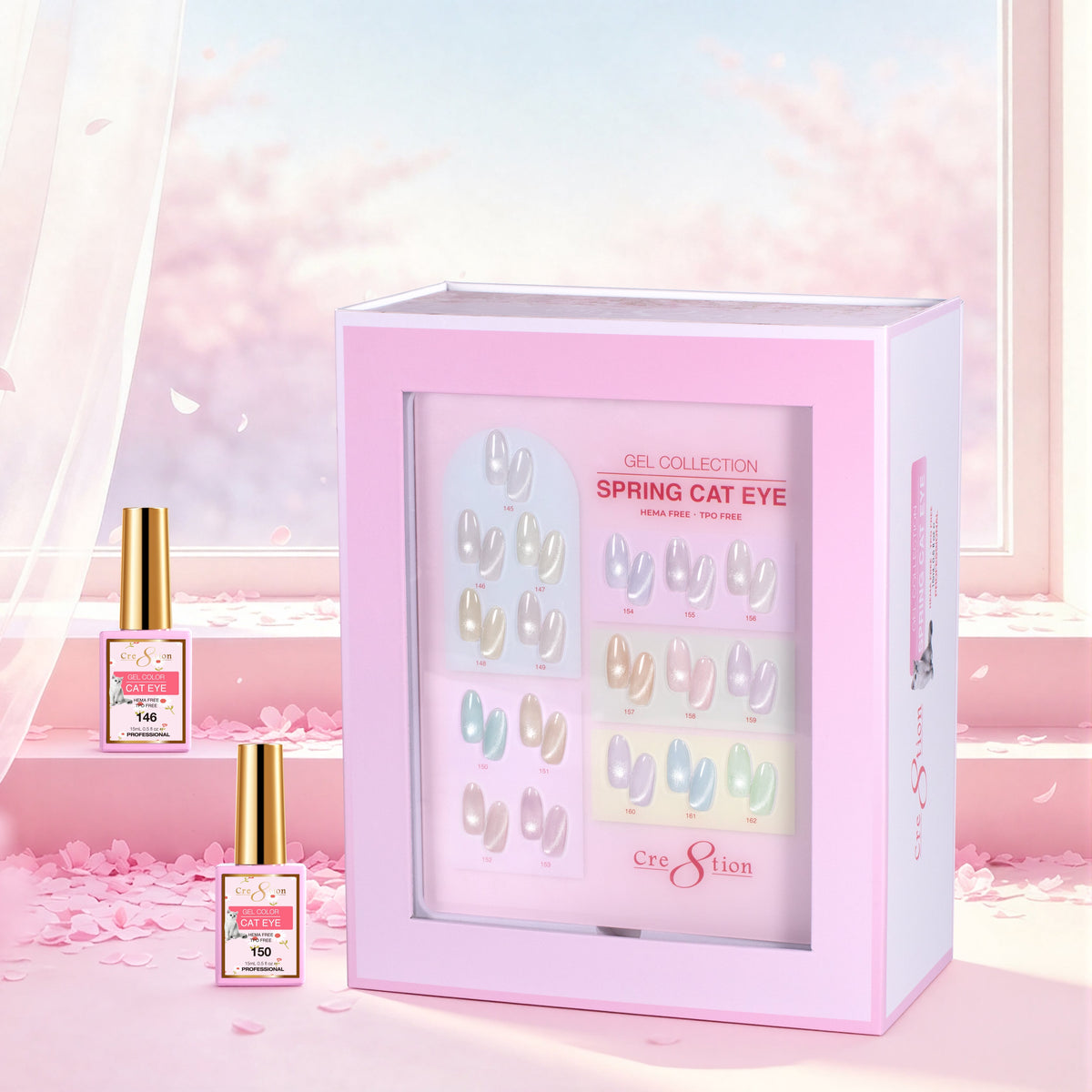 Cre8tion Cat Eye Gel Spring Collection – 18 Colors complete set