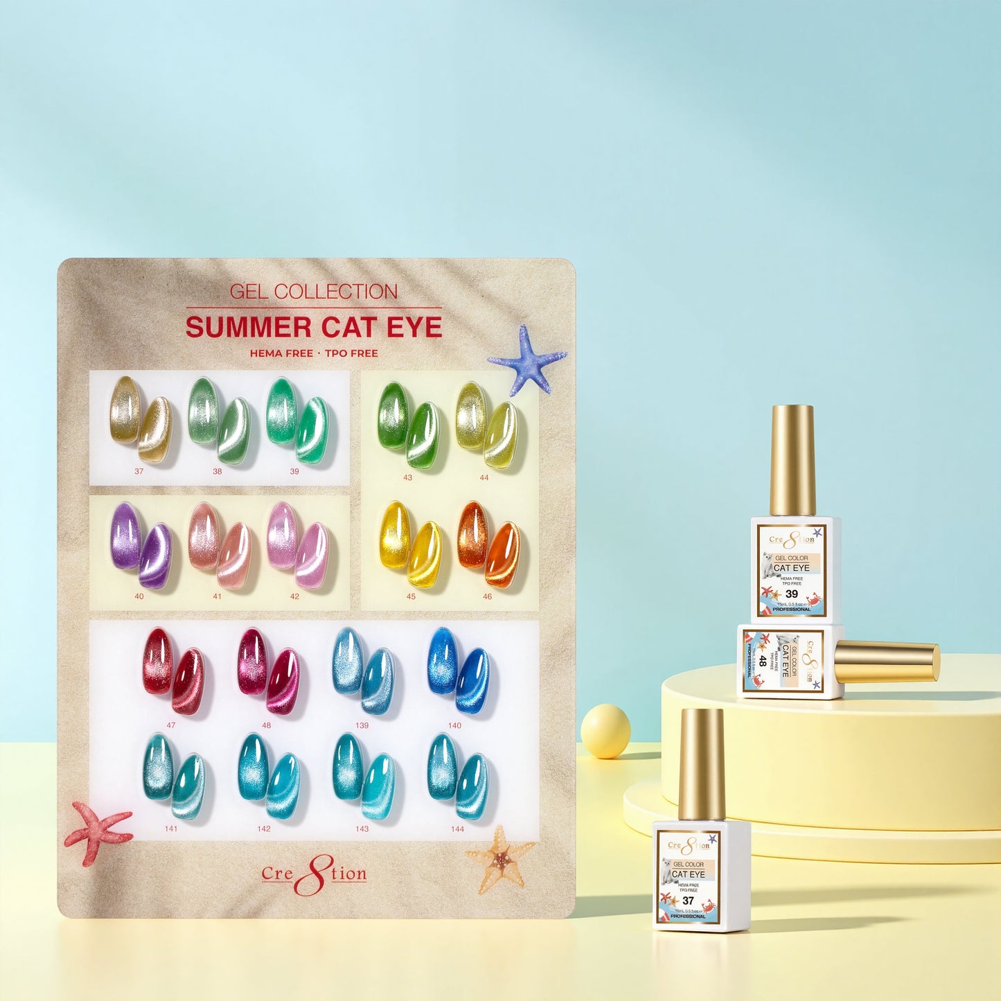 Cre8tion Cat Eye Gel Summer Collection – 18 Colors product image 2
