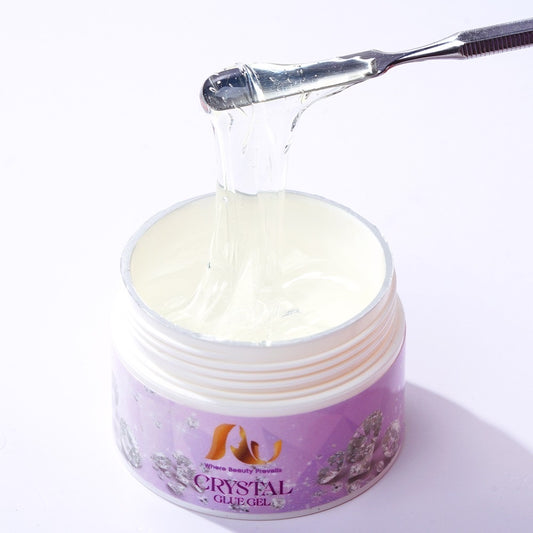 AU PRO crystal glue gel round jar 30ml rhinestone adhesive UV LED cure